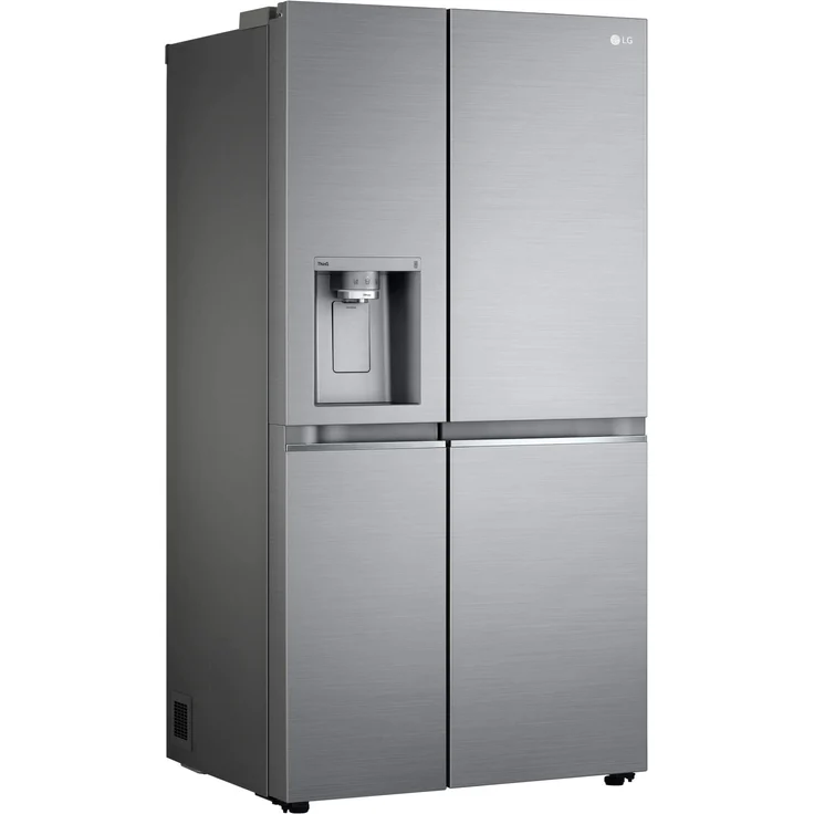 LG GSLV90PZAD Side-by-Side-Kühlschrank, freistehend, platinum silver, NoFrost, Wasser- und Eiswürfelspender, Festwasseranschluss, WiFi, Breite 91.3 cm - Preisvergleich – Bild 1