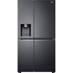LG GSLV91MCAD Side-by-Side-Kühlschrank, freistehend, schwarz, NoFrost, Wasser- und Eiswürfelspender, Wassertank, 0-Grad-Zone, Breite 91.3 cm - Preisvergleich