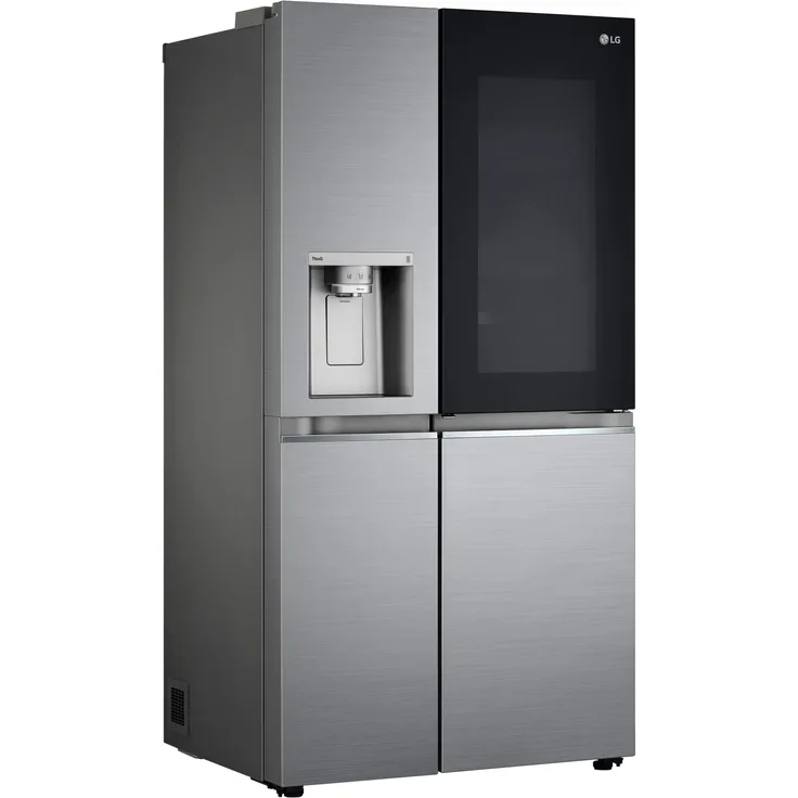 LG GSXV90PZAF Side-by-Side-Kühlschrank, freistehend, platinum silver, NoFrost, Schnellgefrieren, Wasser- und Eiswürfelspender, Festwasseranschluss, Breite 91.3 cm - Preisvergleich
