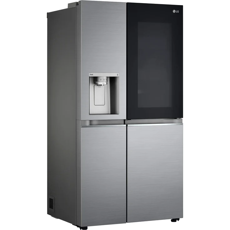 LG GSXV90PZAF Side-by-Side-Kühlschrank, freistehend, platinum silver, NoFrost, Schnellgefrieren, Wasser- und Eiswürfelspender, Festwasseranschluss, Breite 91.3 cm - Preisvergleich – Bild 1