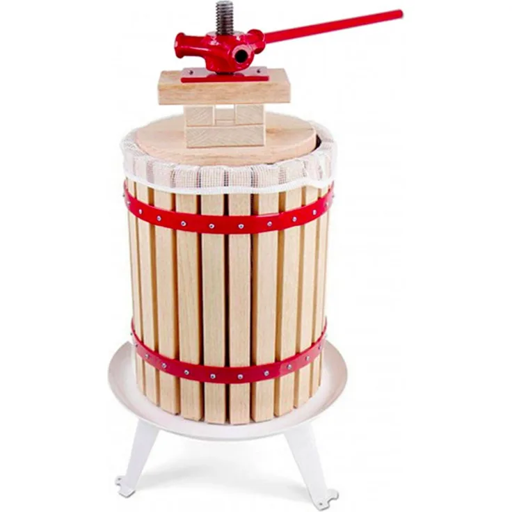 ich-zapfe Obstpresse, Weinpresse, Apfelpresse - Korb aus Holz, 18 l