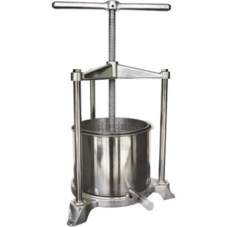 ich-zapfe Obstpresse, Weinpresse, Apfelpresse - maxi, 5 l mit Edelstahl Doppelkorb
