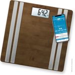 medisana BS 552 connect, digitale Bambus-Körperanalysewaage bis 180kg, Personenwaage zur Messung von Körperfett, Körperwasser, Muskelmasse und Knochengewicht, Körperfettwaage mit Körperanalyse App