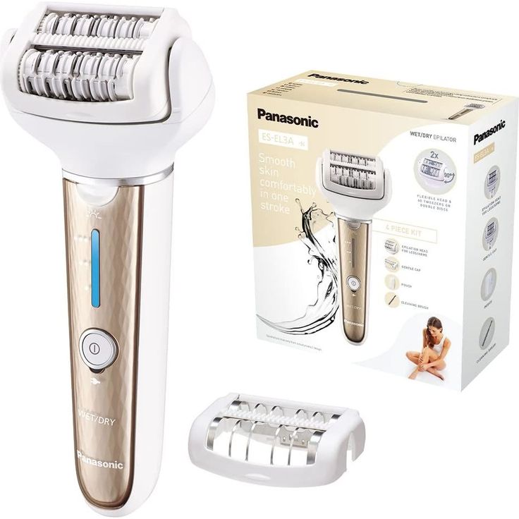 Panasonic Epilierer ES-EL3A-N503, 2-in-1 Epiliergerät Damen, Wet & Dry, Aufsatz für Arme und Beine, Epilieren, gold – Bild 6
