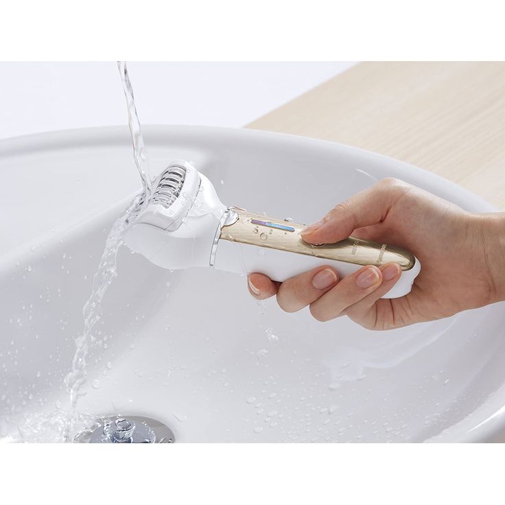 Panasonic Epilierer ES-EL3A-N503, 2-in-1 Epiliergerät Damen, Wet & Dry, Aufsatz für Arme und Beine, Epilieren, gold – Bild 3