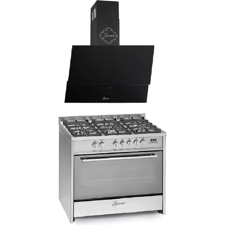 Gurari GCH E 911 X Gas Elektro Standherd 90 cm + Dunstabzugshaube GCH 268 BL 9 Prime 90 cm