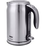 Fakir Adell Wasserkocher, 2200W, 1,7 Lier, Wasserstandsanzeige, Kalkfilter, Kabelaufwicklung, Abschaltautomatik, Edelstahl, silber
