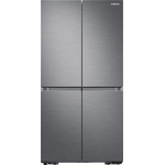 Samsung RF65A967FS9-EG Side-by-Side-Kühlschrank, freistehend, edelstahl, NoFrost, Wasser- und Eiswürfelspender, Festwasseranschluss, LED, Breite 91.2 cm, Energieklasse F