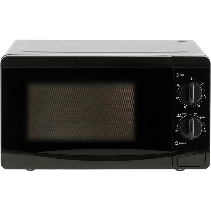 Mestic MM-120 Mikrowelle, Standgerät, Garraum 20L, 700W, Timer, 30 Minuten, Aluminium, schwarz