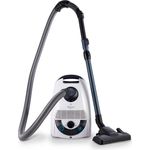 hoogo B3+ Bodenstaubsauger mit Beutel, 850 Watt, 11 m Aktionsradius, HEPA-Filter H14, weiß