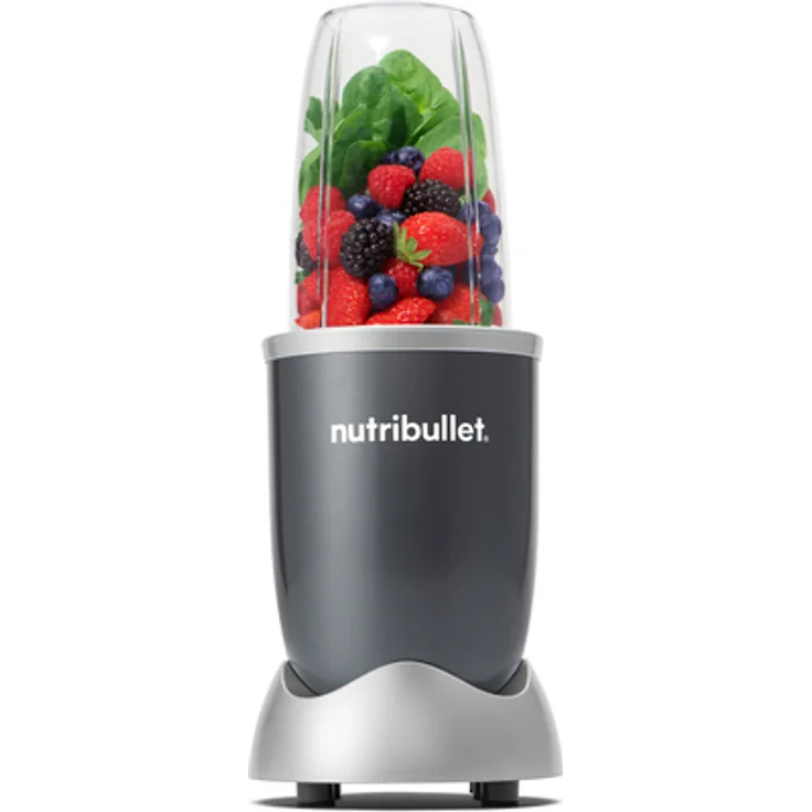 NutriBullet NB606DG Standmixer, 0,7 Liter, 600 W, Edelstahl, mit Deckel, silber