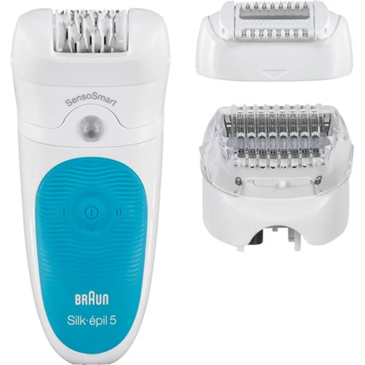 Braun Silk-épil 5 5-605 Epilierer weiß, blau – Bild 1