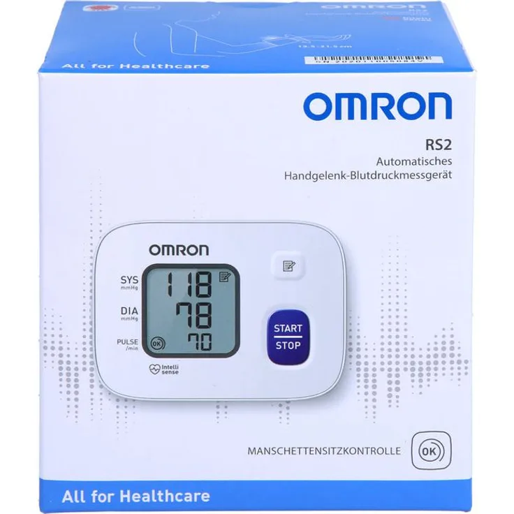 OMRON RS2 Handgelenk Blutdruckmessgerät HEM-6161-D 