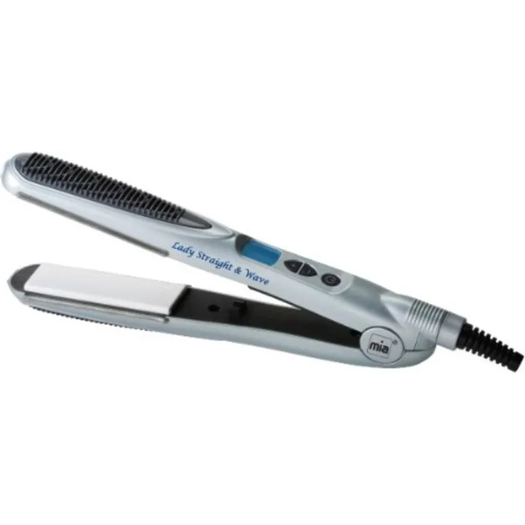 Mia CR 1961 Keramik Haarglätter Wellenformer 2in1 mit LCD Display, 50 Watt, 3 Temperaturstufen, max. 200 °C, silber