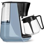 Tchibo Filterkaffeemaschine „Let‘s Brew“, für bis zu 10 Tassen Filterkaffee, 1,25L Aroma-Glaskaraffe, Edelstahl-Warmhalteplatte, Tropf-Stopp, Abschaltautomatik, Graublau