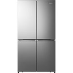 Hisense RQ758N4SAIE Side-by-Side-Kühlschrank, freistehend, Edelstahloptik, NoFrost, Energieklasse E