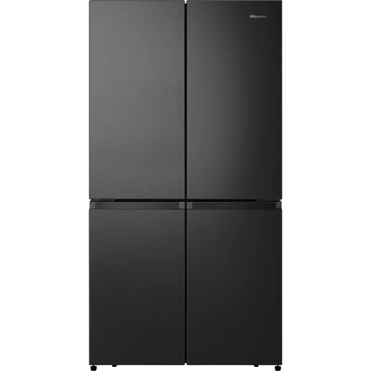 Hisense RQ758N4SAFE Side-by-Side-Kühlschrank, freistehend, schwarz, NoFrost, Energieklasse E