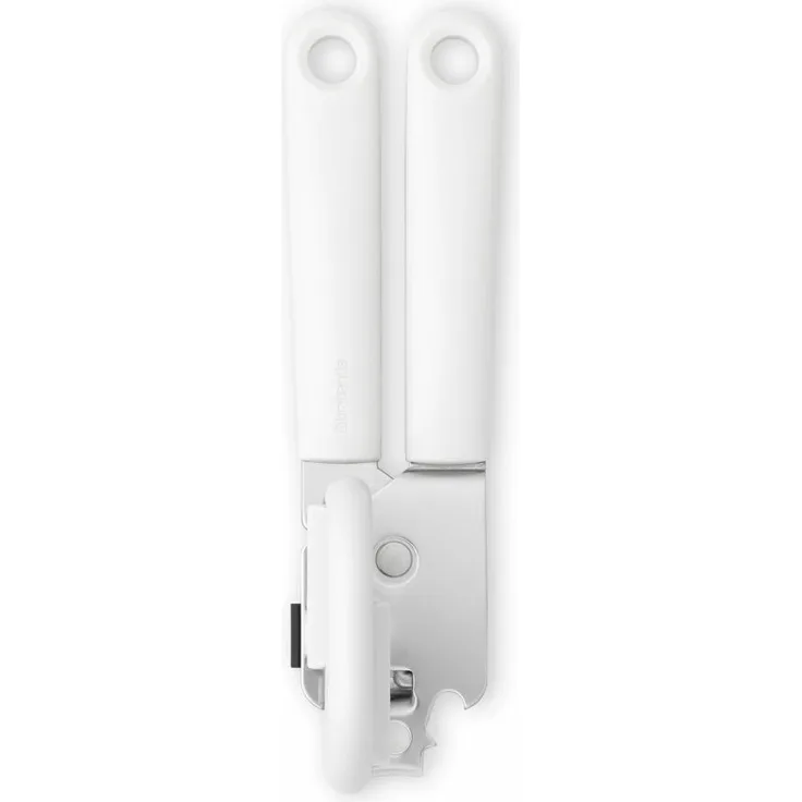 Brabantia Dosenöffner und Flaschenöffner TASTY+, Kochutensil, Küchenhelfer, Öffner, Kunststoff, White, 19.1 cm, 136900