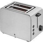 WMF 0414210011 Stelio 2-Schlitz-Toaster, 1050 Watt, inkl. Brötchenaufsatz, Bräunungskontrolle, edelstahl