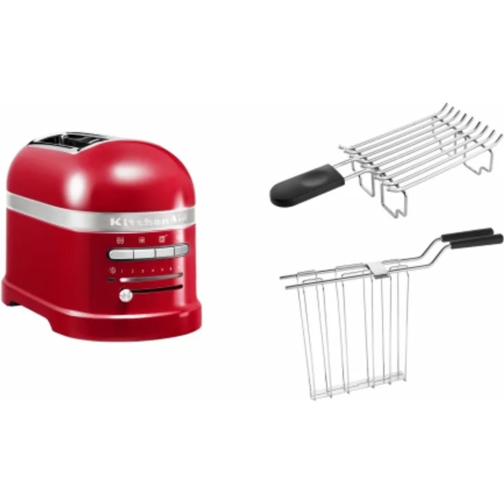 KitchenAid Paket 1, Toaster, inkl. Brötchenaufsatz Artisan 5KMT2204: Empire Rot