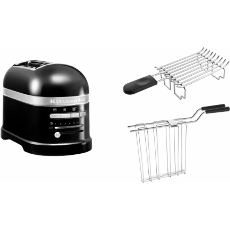 KitchenAid Paket 1, Toaster, inkl. Brötchenaufsatz Artisan 5KMT2204: Onyx Schwarz