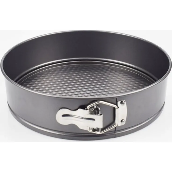 Springform Rund mit Boden Ø26cm Backform Backblech Antihaftbeschichtung Backblech schwarz