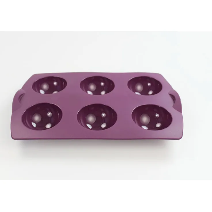 TUPPERWARE Backen Silikonform Ball lila Muffin Backform Bällchen Easyplus