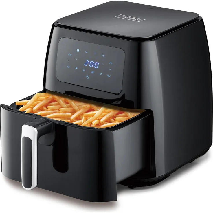 Royalty Line Heißluftfritteuse Digitale 1700-Watt-Ã–lkapazität 6,5 l Antihaftbeschichtung