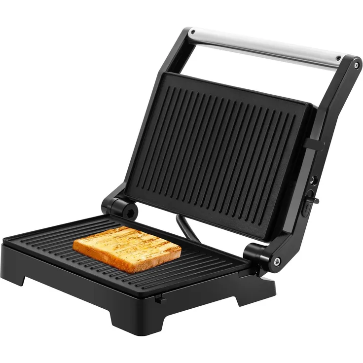 Royalty Line RL-PM1000 Panini Sandwich-Maschine, 1000W, Aluminium, Thermostat, Antihaftbeschichtung, rot