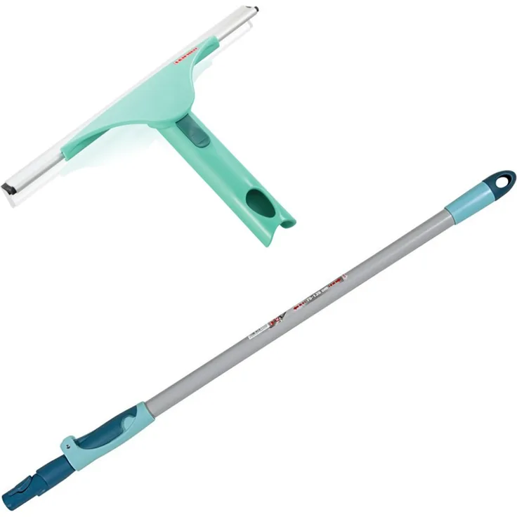 Leifheit 51425 Fensterabzieher Window Slider M + 56673 Teleskopstiel Teleskopstange