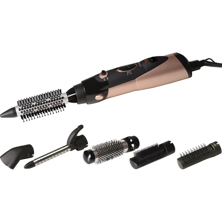 MIA SENA MultiGlam Warmluftbürste, Lockenbürste, Ionen-Technologie, 1000W, Überhitzungsschutz, schwarz