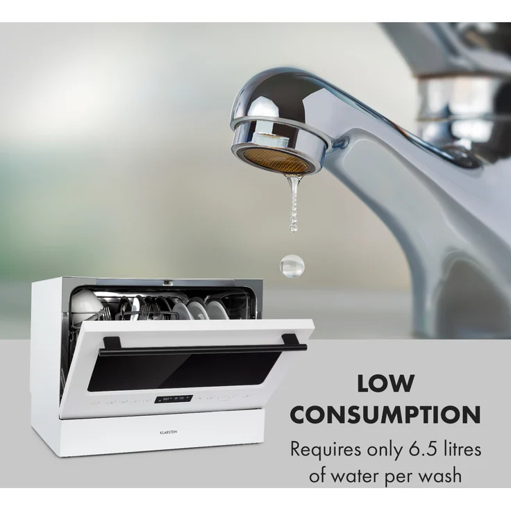 Klarstein Azuria, Tischgeschirrspüler, F, Geräuschemissionsklasse C, Geräuschemissionen 49 db(A) re1 pW – Bild 7