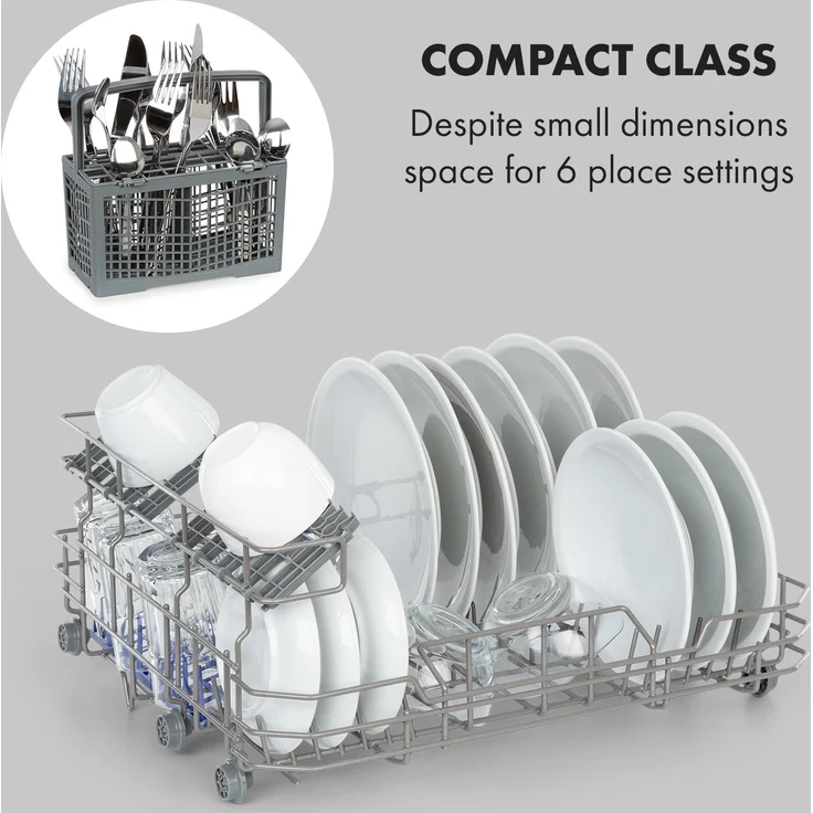 Klarstein Azuria, Tischgeschirrspüler, F, Geräuschemissionsklasse C, Geräuschemissionen 49 db(A) re1 pW – Bild 3