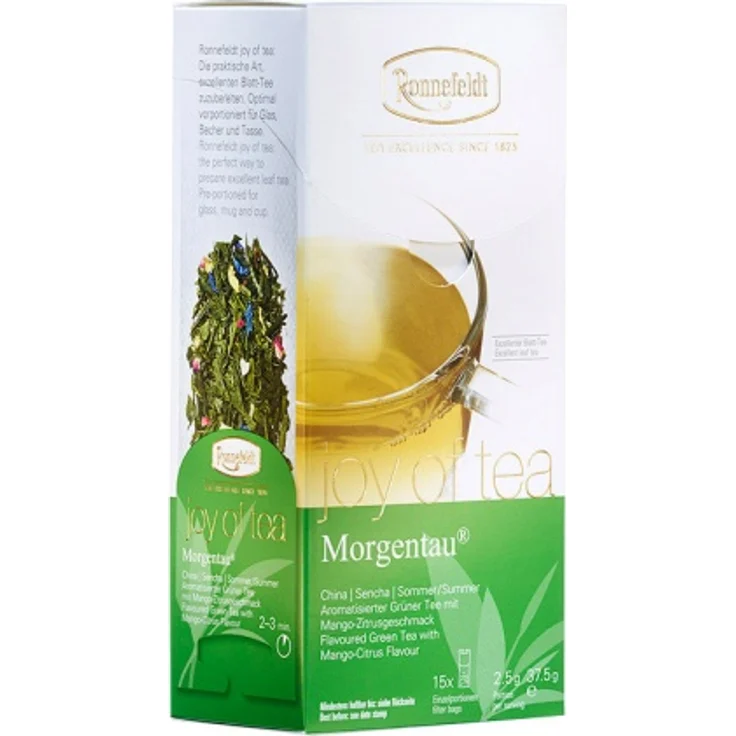 Joy of Tea Morgentau aromat. grüner Tee 15 Teebeutel 37,5g : 1er Packung – Bild 1