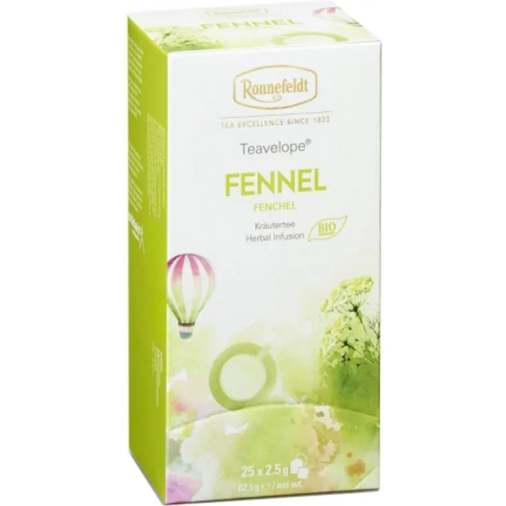 Teavelope Fennel (Fenchel) Bio Kräutertee 25 Teebeutel 62,5g : 1er Packung