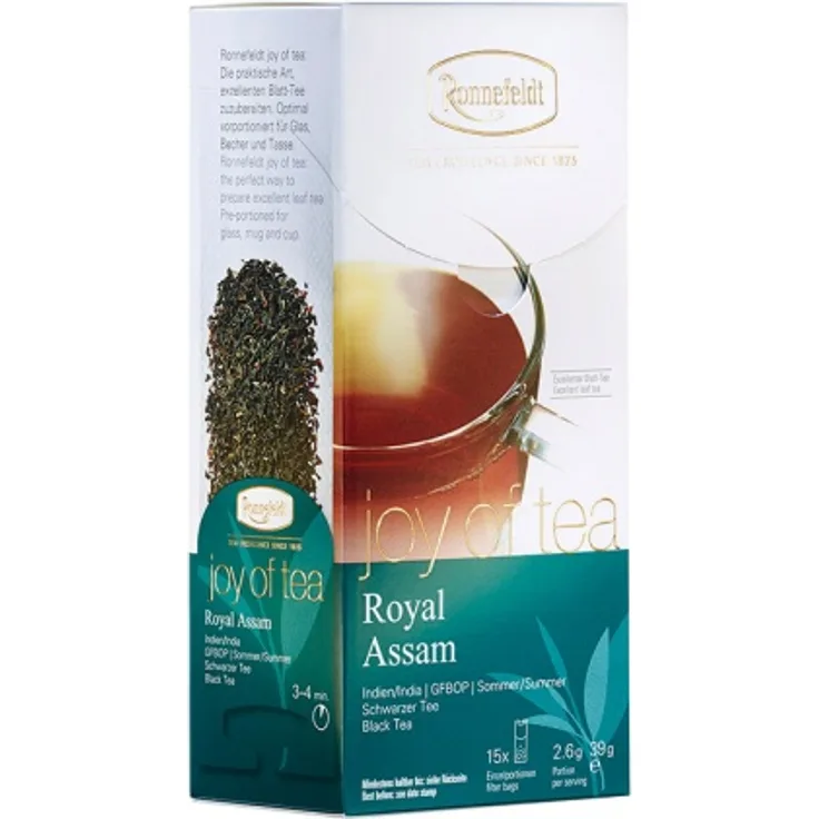 Joy of Tea Royal Assam schwarzer Tee 15 Teebeutel (Caddy) 39g : 1er Packung