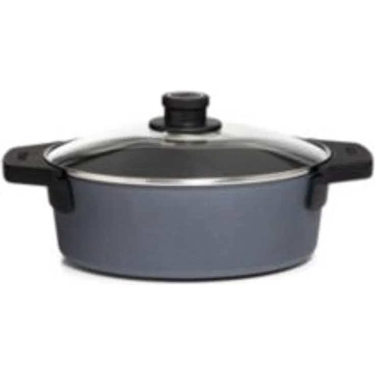 WOLL Diamond Lite Bräter oval 27x22cm, 3,7l Volumen inkl. Silikongriffe