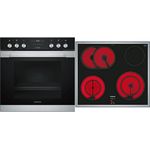Siemens Einbau-Herd-Set MKE3KB62 (EA645GH17M + HE317HBS0) ( EEK: A ) Edelstahl-Schwarz, extraKlasse, topTeam