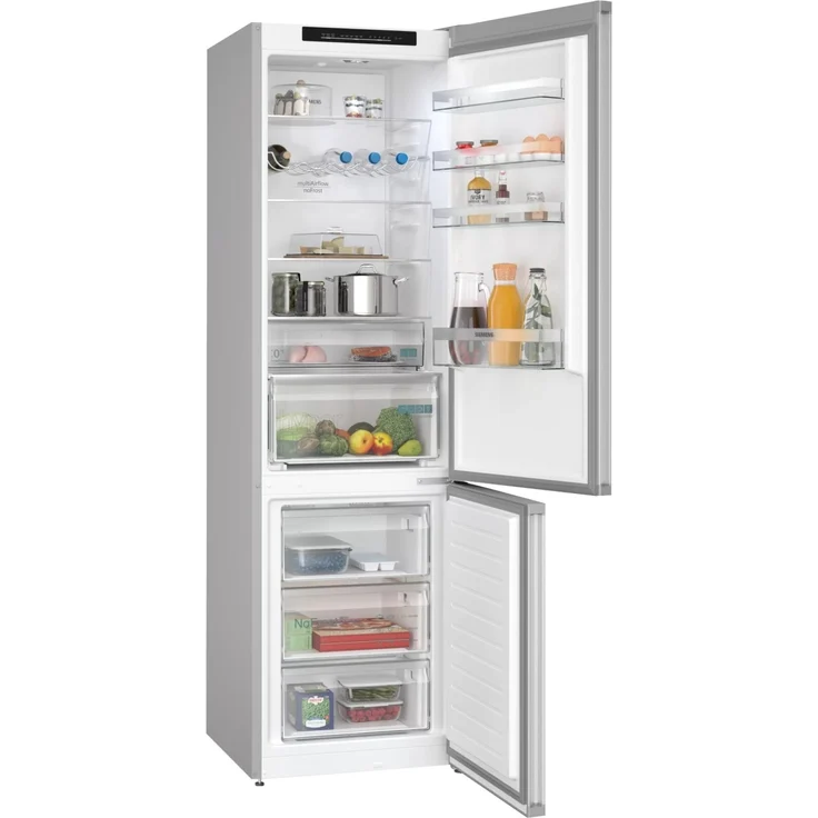 Siemens iQ300 KG39N2LCF Kühl-Gefrierkombination, freistehend, edelstahl, NoFrost, Schnellkühlen, 0-Grad-Zone, LED, Breite 60 cm, Energieklasse C – Bild 1
