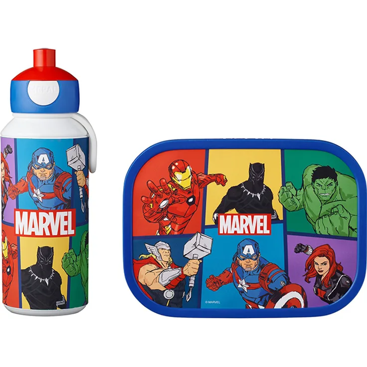 Avengers Ironman Captain America Hulk Lunch-Set Trinkflasche und Brotdose 2 Fächer - Preisvergleich