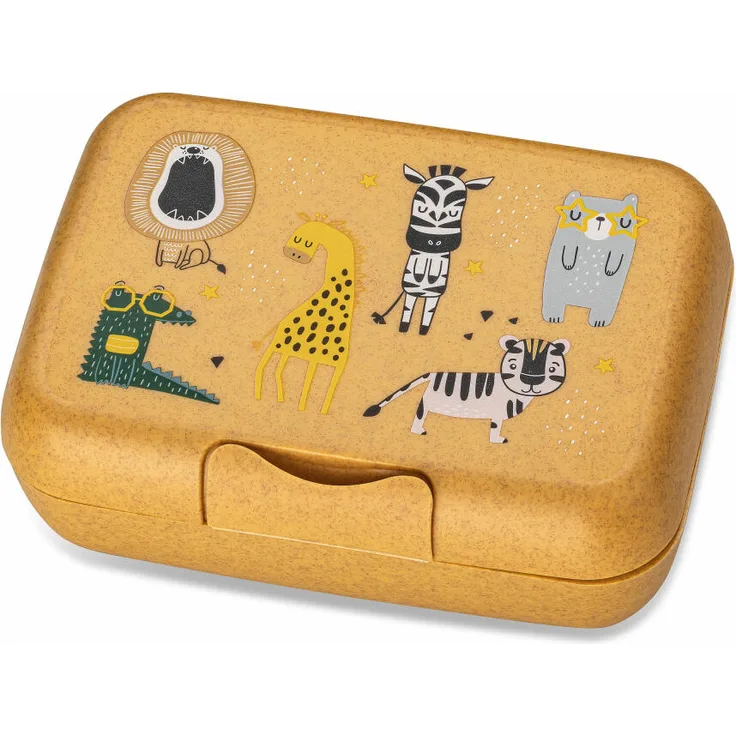 Koziol Lunchbox Candy L Zoo, Brotdose, Kunststoff-Holz-Mix, Nature Wood, 1437702