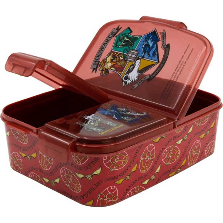 Harry Potter School Shields Kinder Premium Brotdose Lunchbox Frühstücks-Box Vesper-Dose mit 3 Fächern