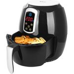 Emerio AF-115668 Heißluft-Fritteuse, ohne Fett, 1400W, Timer, 3,5 Liter, Temperaturbereich 80 - 200 °C, antihaftbeschichtet, schwarz, weiß
