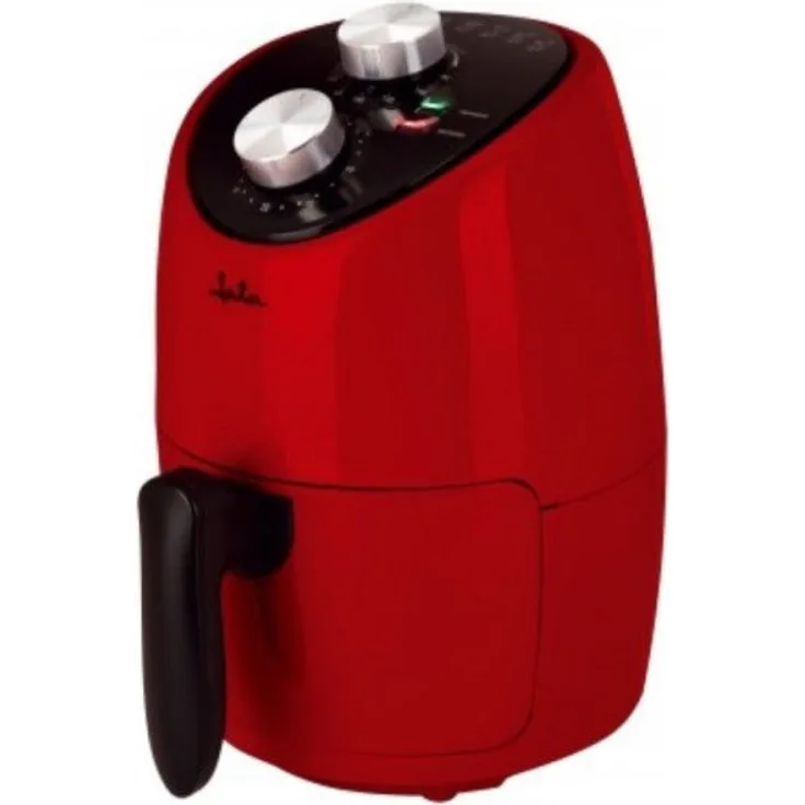 JATA JEFR1222 No-Oil Fryer Heißluftfritteuse, 1000W, ohne Fett, 2L, antihaftbeschichtet, Thermostat, rot