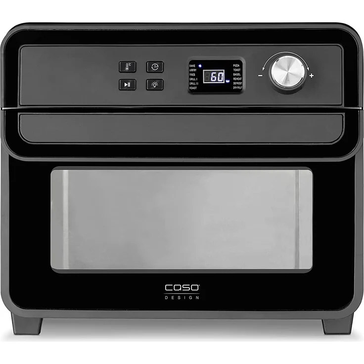 Caso Design AirFry Chef 1700 Heißluftfritteuse, ohne Fett, 1700 Watt, 22 Liter, 12 Automatikprogramme, Timer, Innenraumbeleuchtung, schwarz – Bild 1