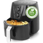 Emerio AF-126667 Heißluft-Fritteuse, Air Fryer 3,8 Liter, Frittieren mit heißer Luft ohne zusätzliches Öl, 1450 Watt, Kunststoff, schwarz