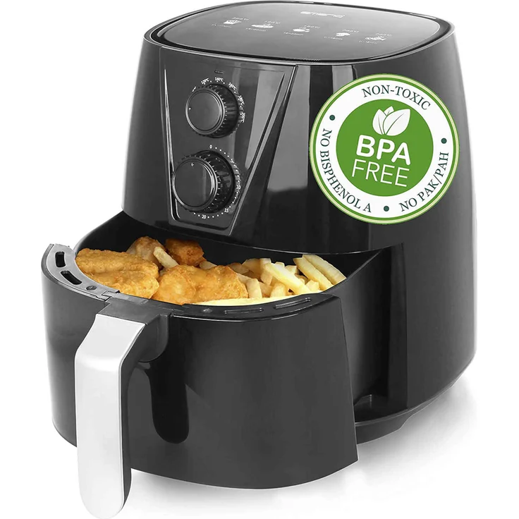 Emerio AF-126667 Heißluft-Fritteuse, Air Fryer 3,8 Liter, Frittieren mit heißer Luft ohne zusätzliches Öl, 1450 Watt, Kunststoff, schwarz – Bild 1