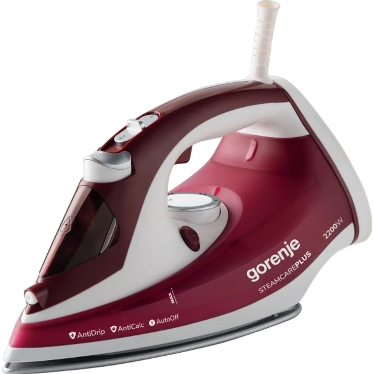 Gorenje SIH2200RBC Dampfbügeleisen Keramik-Bügelsohle 2 5 m 90 g-min Rot 30 g-min