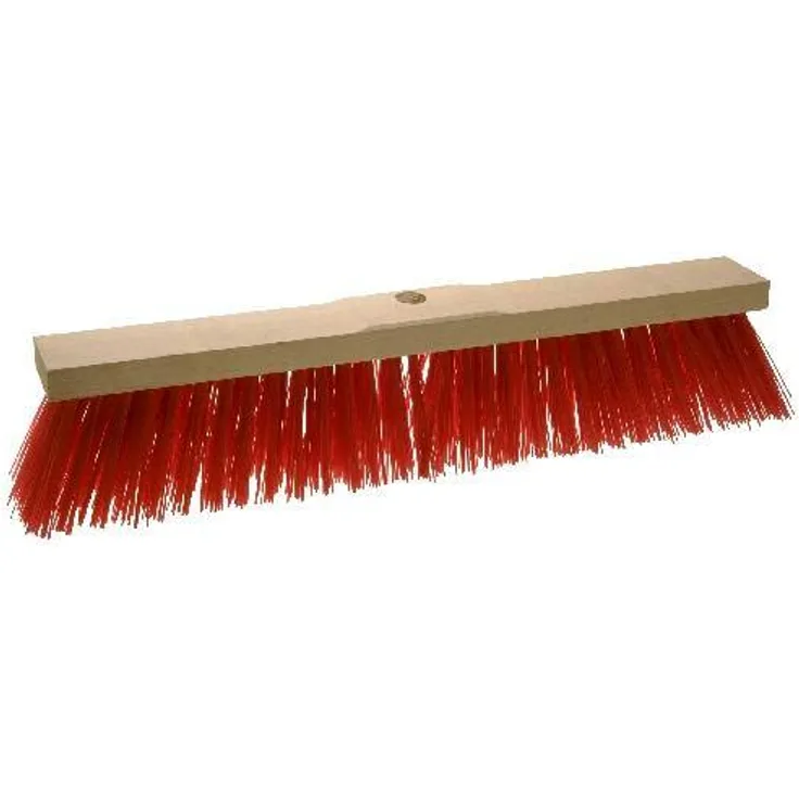 Straßenbesen 60 cm, Elaston rot, Sattelholz