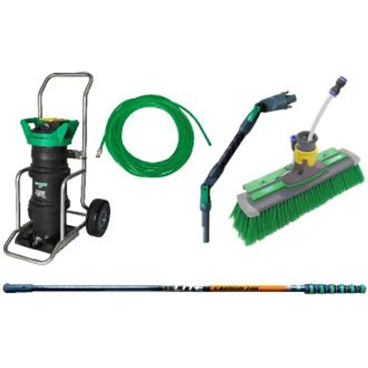 Unger HydroPower Ultra LC - Fortgeschrittenen-Set Carbon 24K 8,6m Set, reinigung
